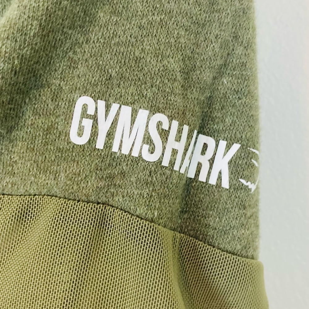 Gymshark cowl neck hunter green sweatshirt with mesh panels. Size XS - Picture 3 of 6